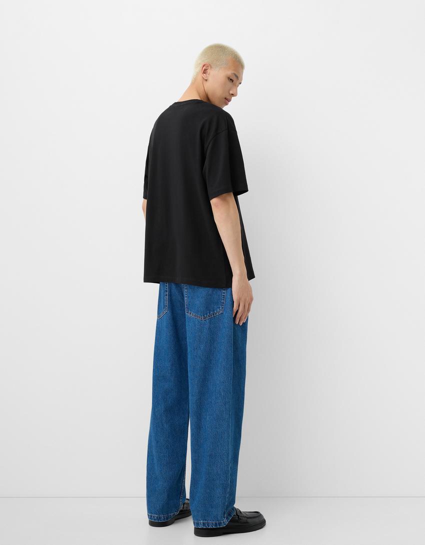 Ford relaxed fit short sleeve T-shirt-Black-1