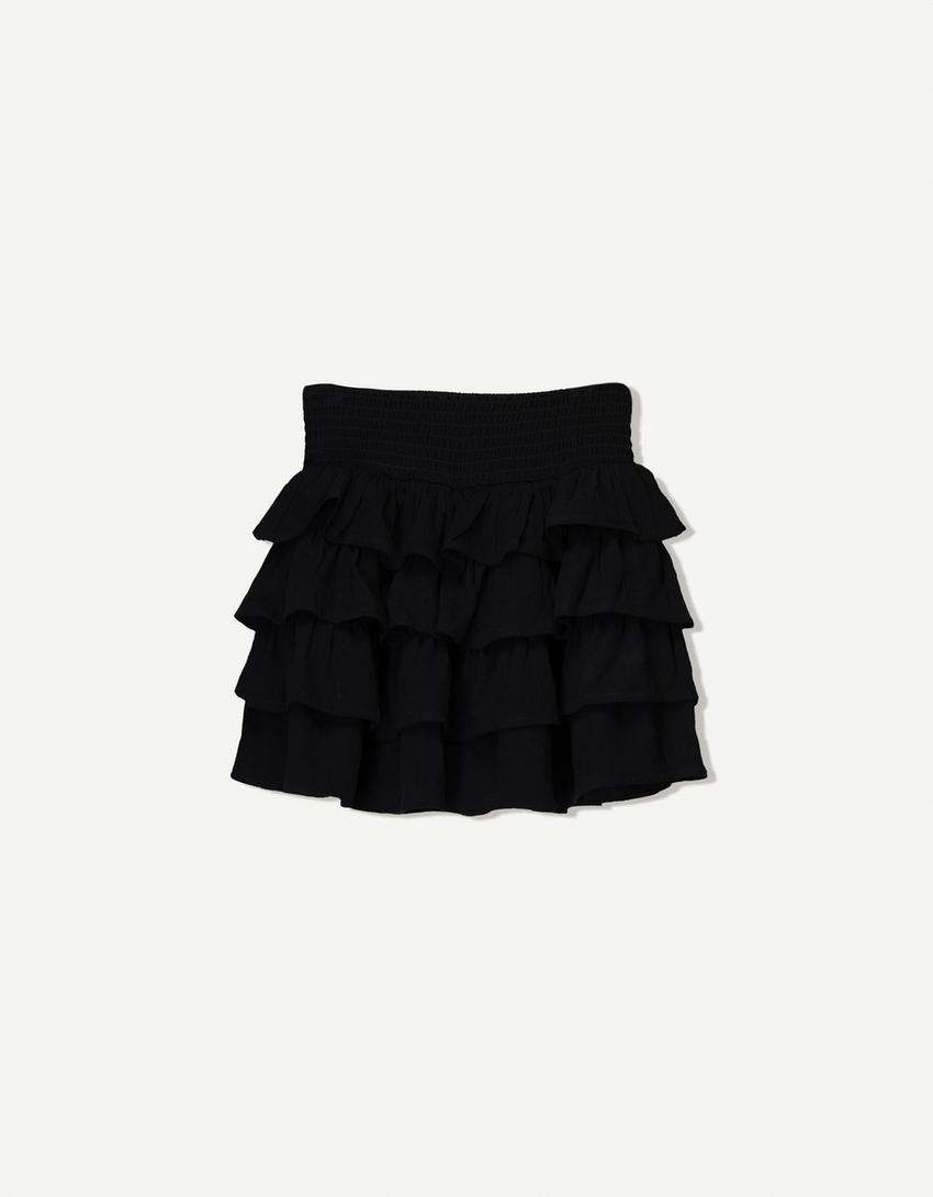 Ruffled mini skirt Women Bershka - Main Image