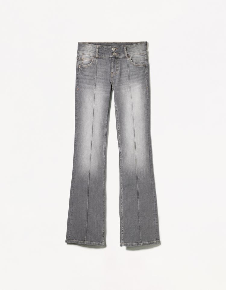 Low-rise boot-cut jeans