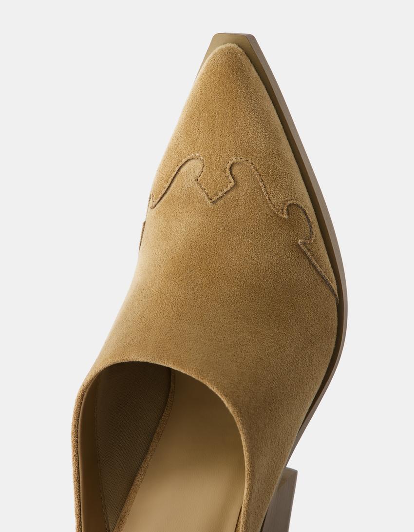 خف كاوبوي عالي الكعب-رملي-2