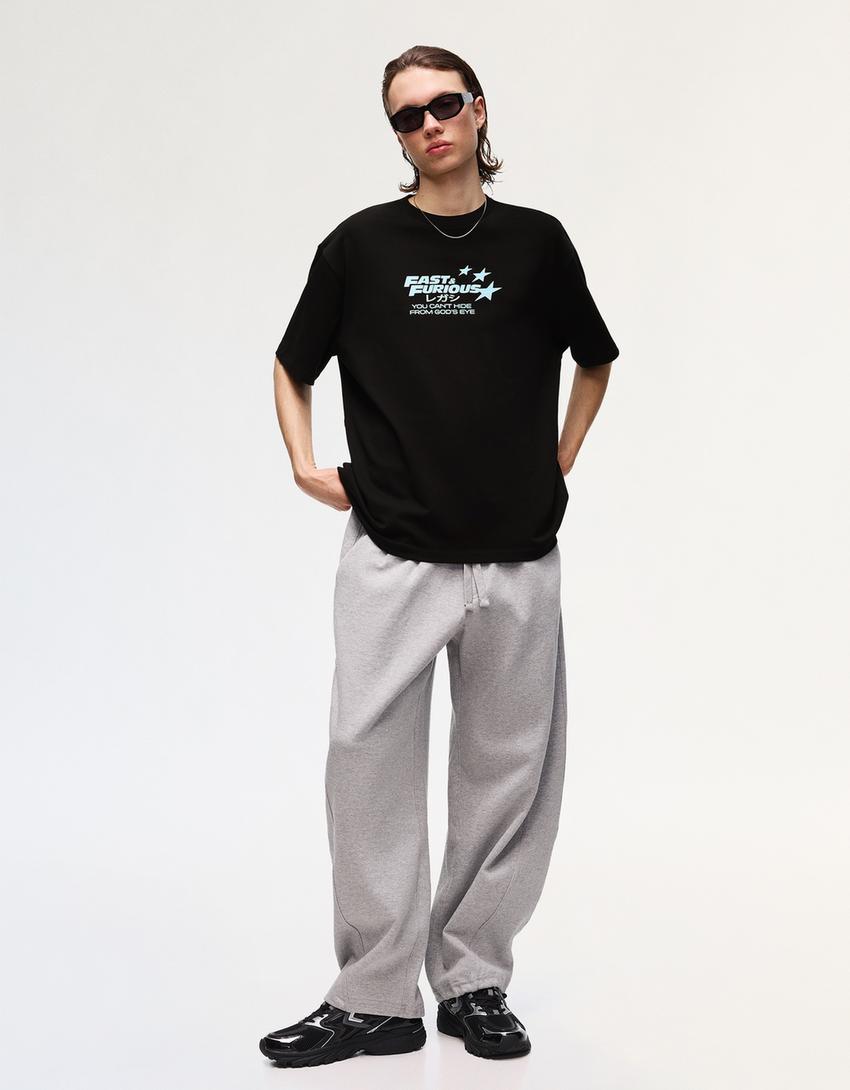 T-shirt relaxed fit Fast & Furious-Noir