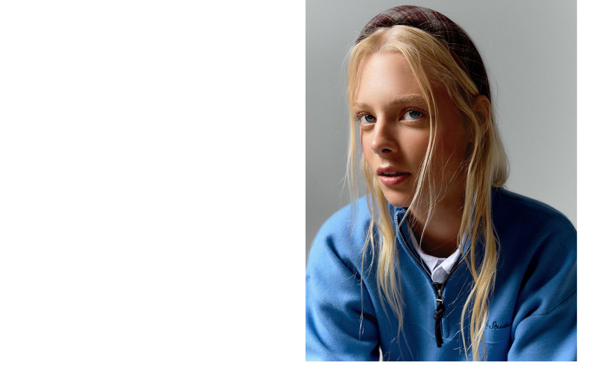 Check fur headband — Maroon