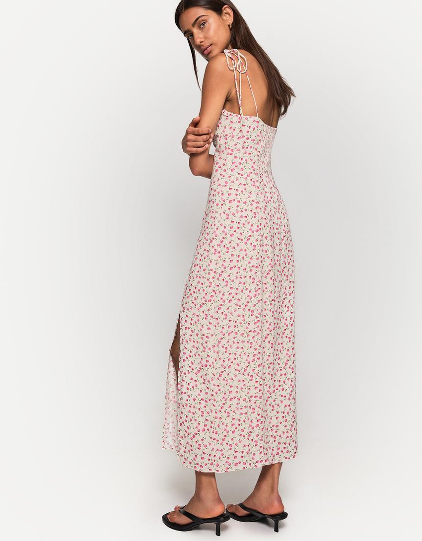 Printed midi dress-Multicolored