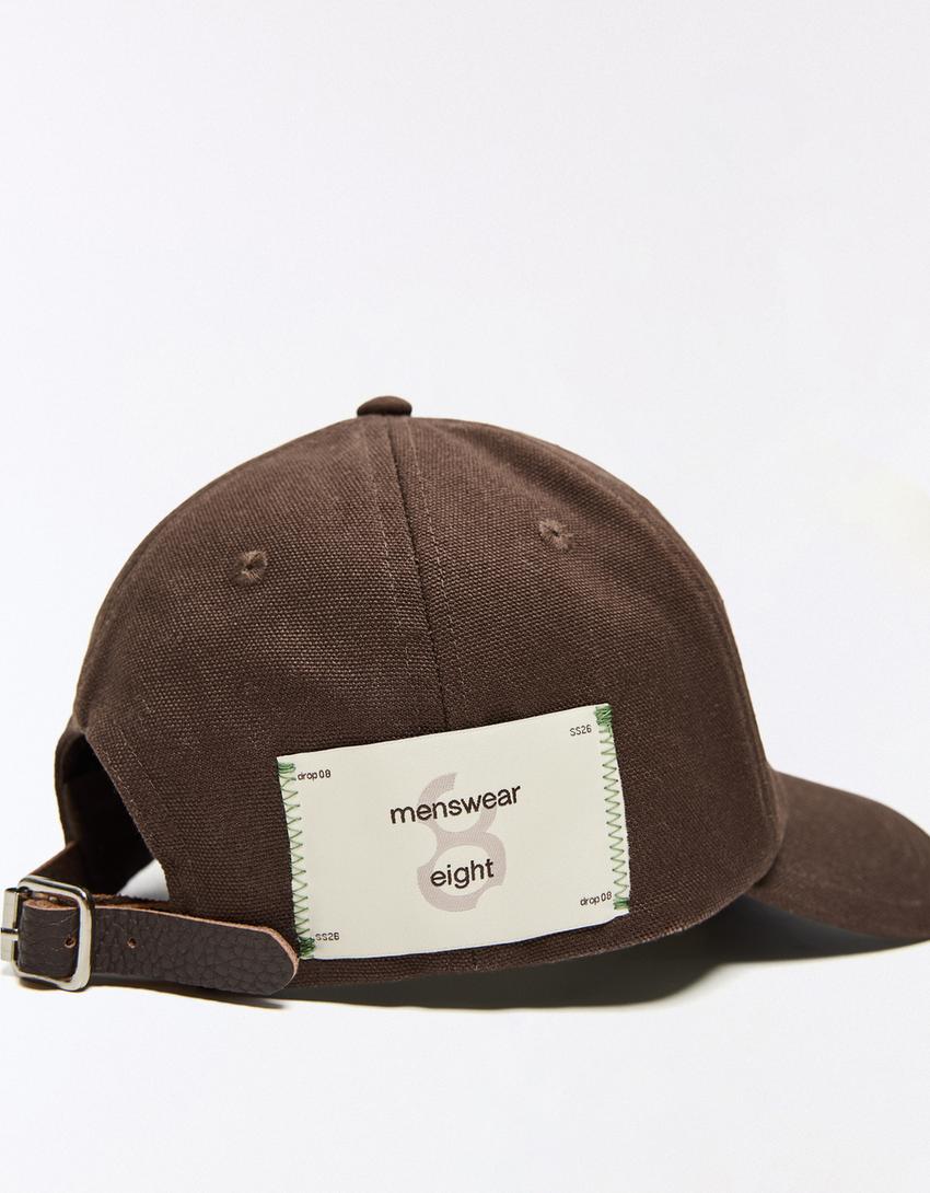 Cap with patch-Brown
