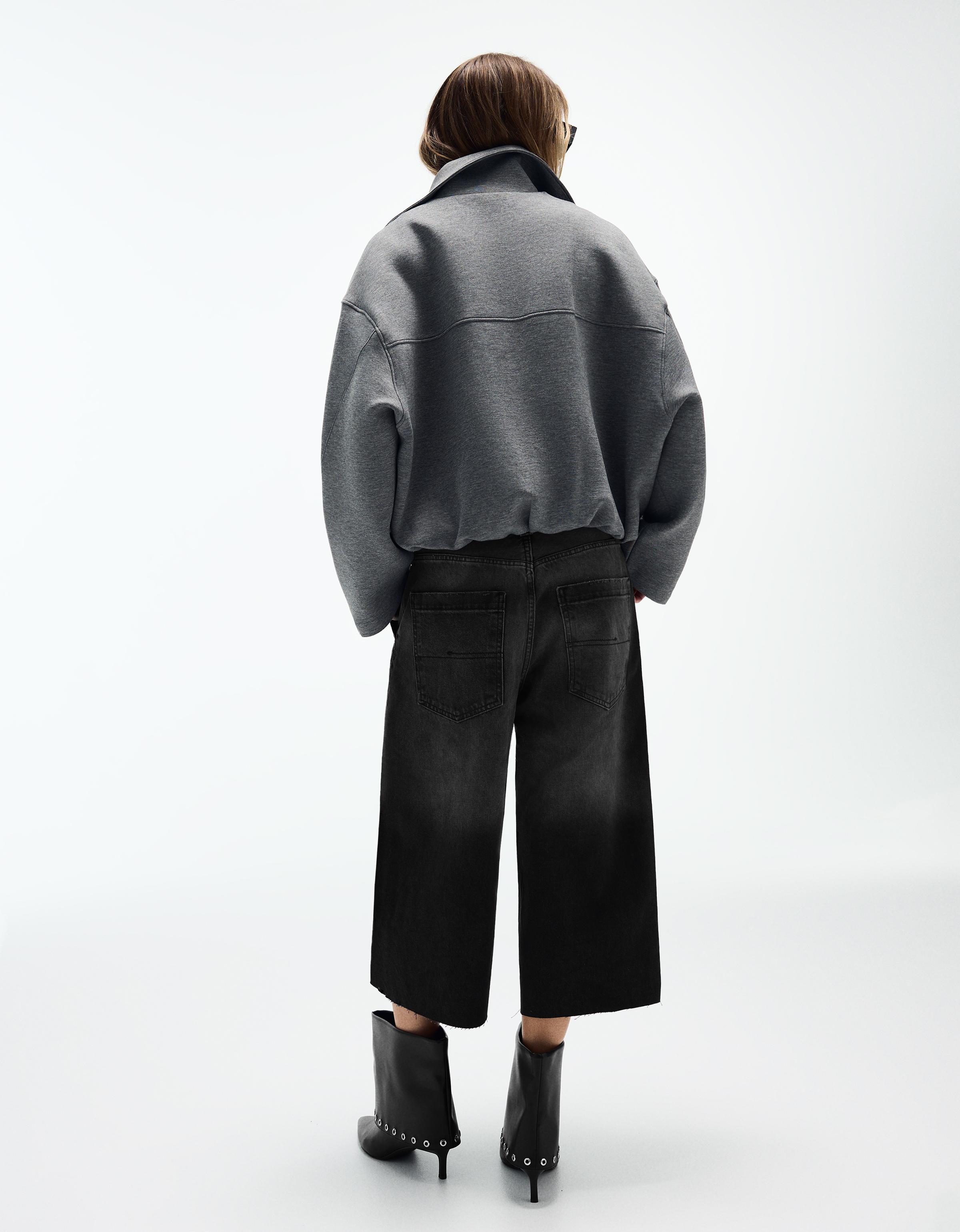 Bershka Skater kesim denim bermuda şort