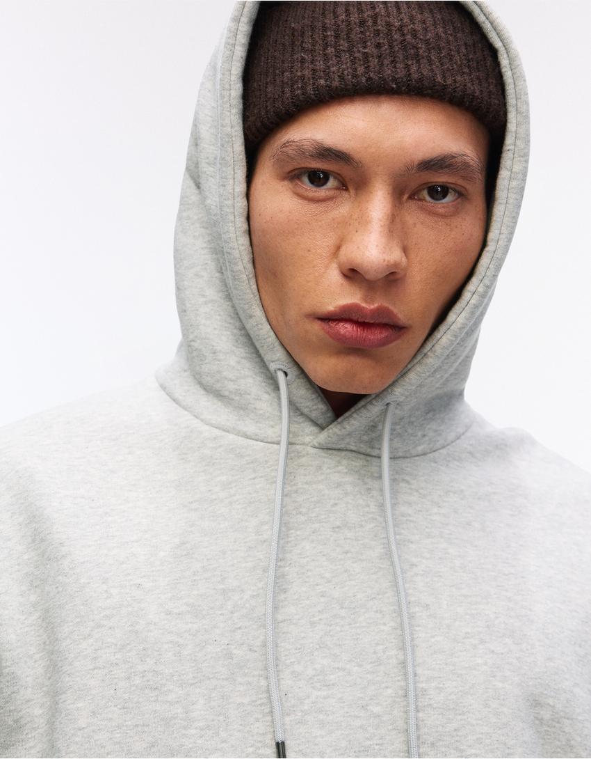 Sweatshirt capuz-Cinza