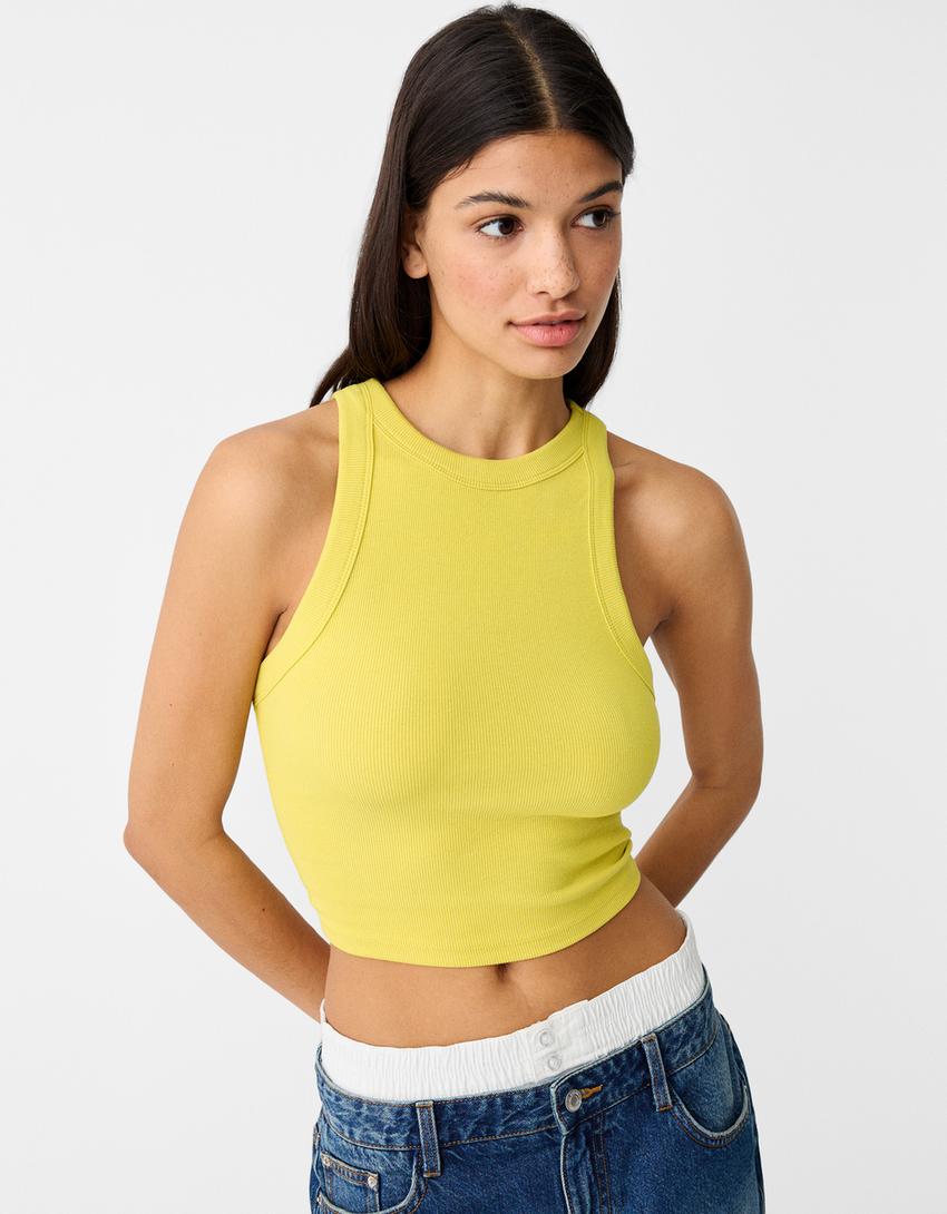 Top sans manches bord-côte-Lime-2