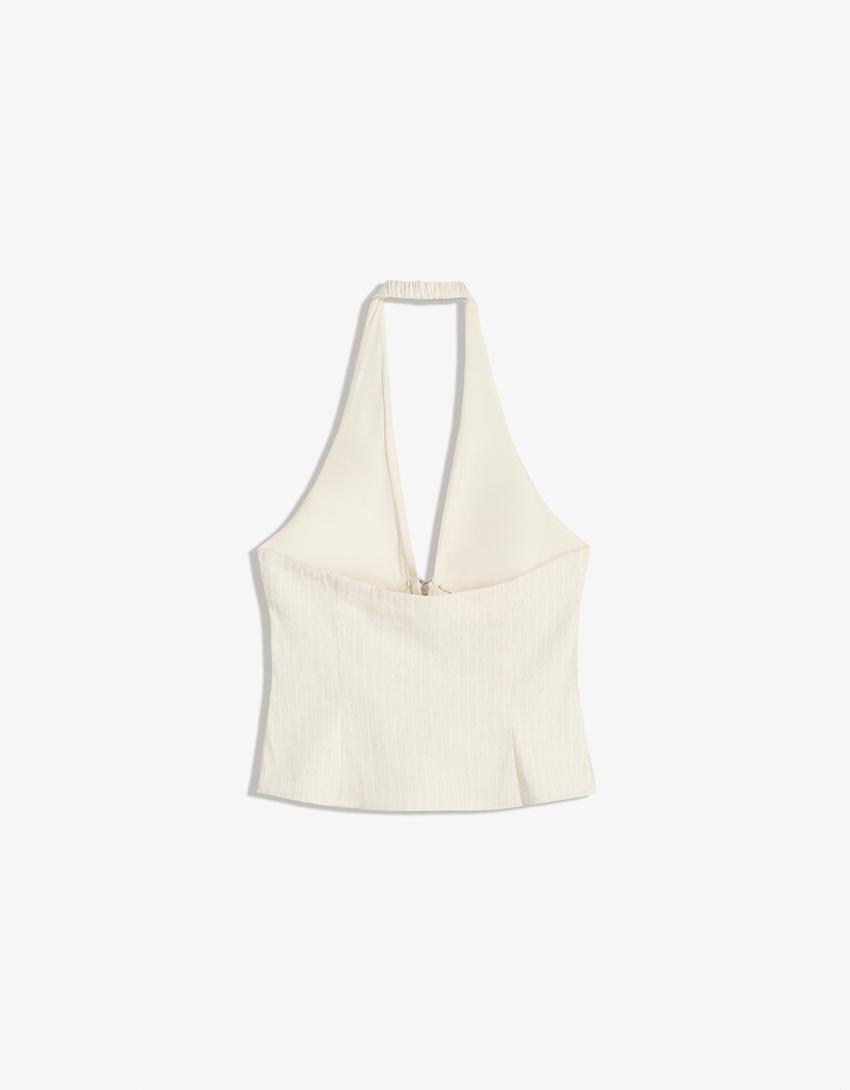 Bengaline halter top-Beige-5