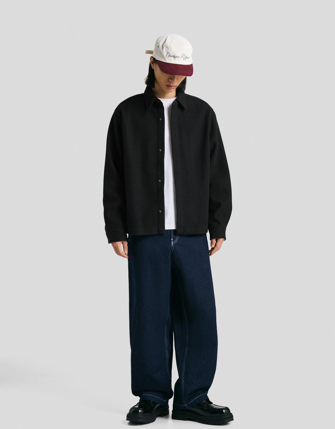 Boxy flannel overshirt