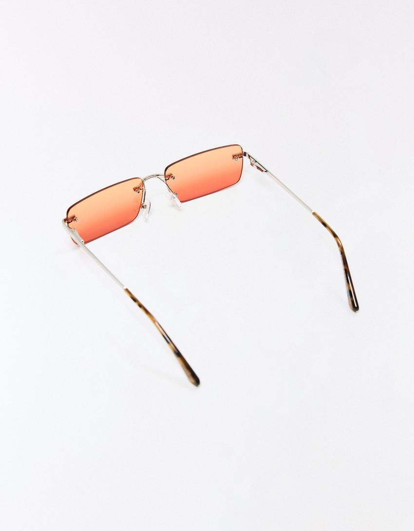 Randlose Sonnenbrille-Orange
