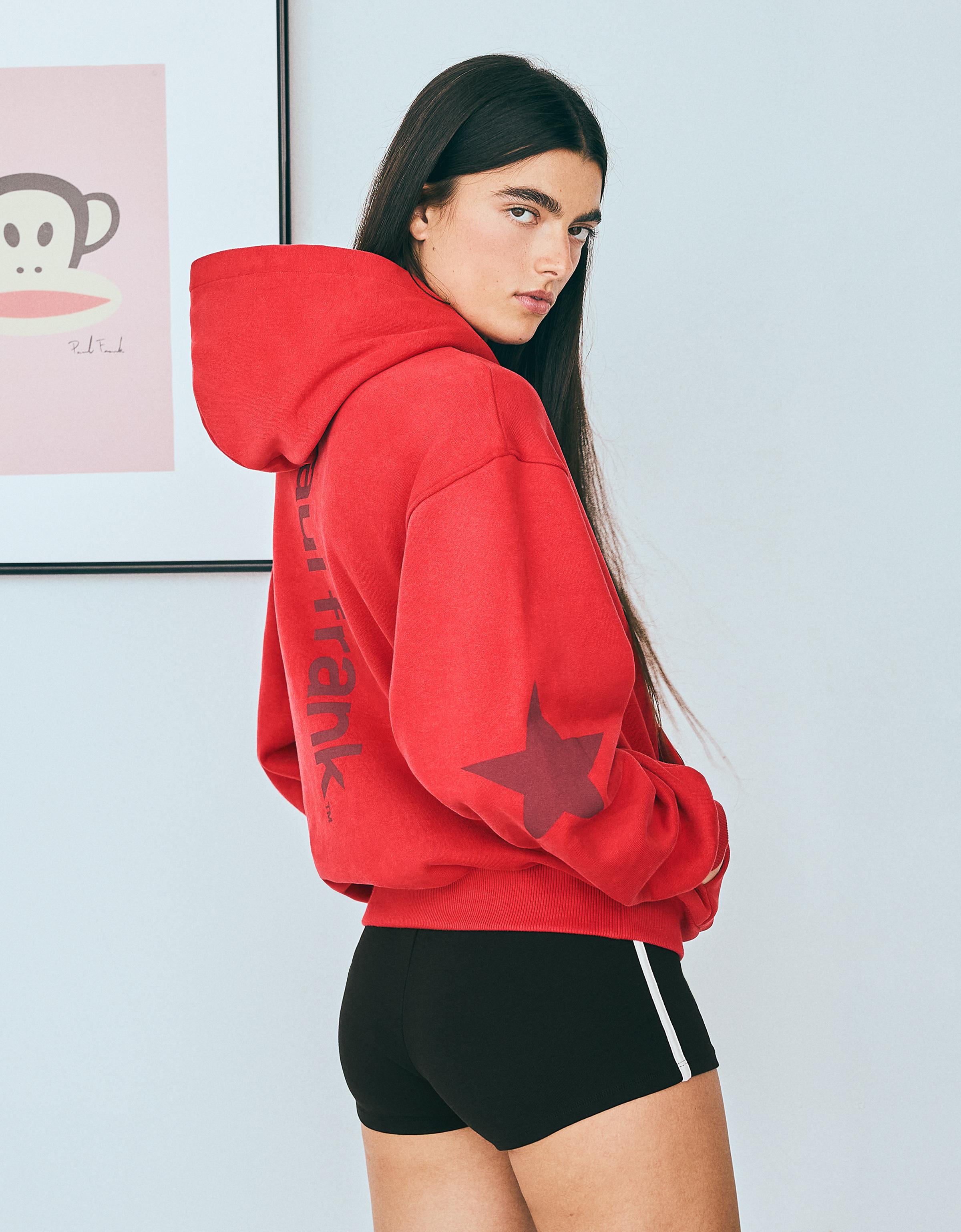 PAUL FRANK print hoodie — Red