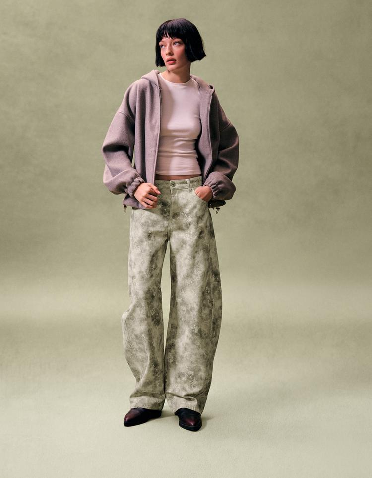 Pantalón barrel print