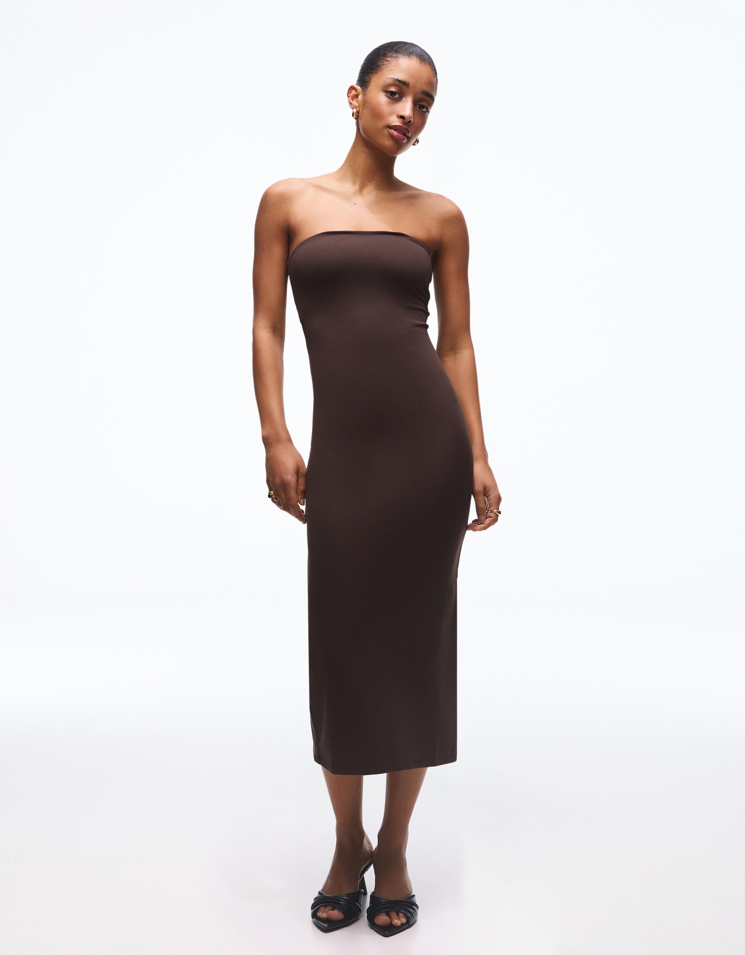 Bandeau triko midi elbise - Görsel 59