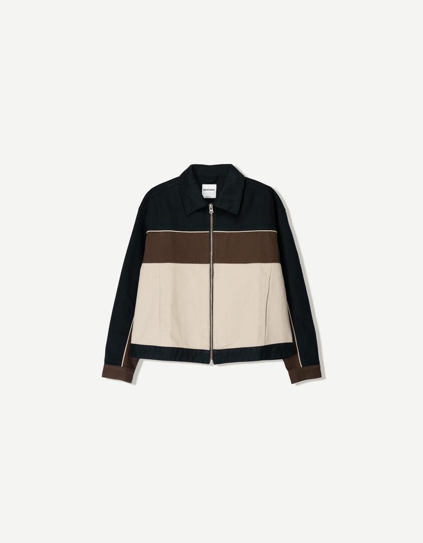 Cazadora denim cremallera-Negro-4