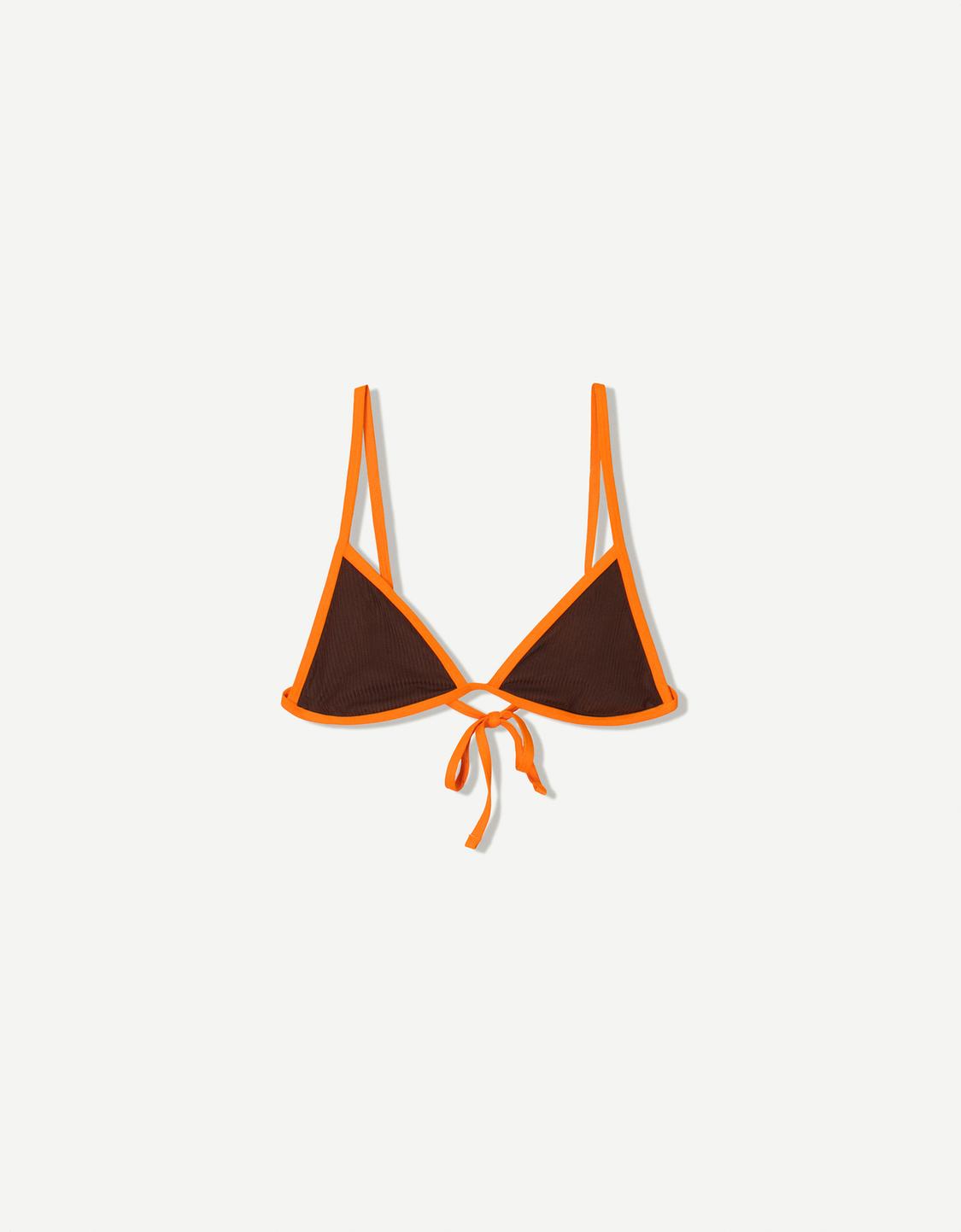 Contrast bikini top