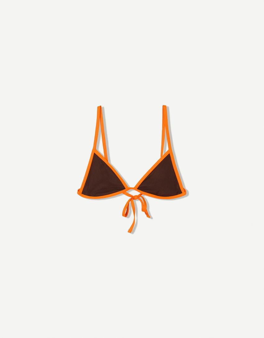 Contrast bikini top
