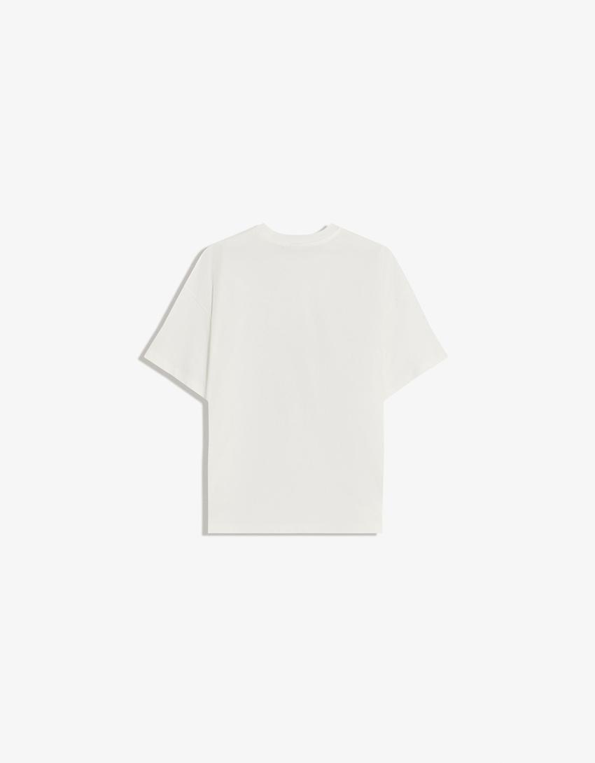 Camiseta manga corta oversize print-Blanco-3