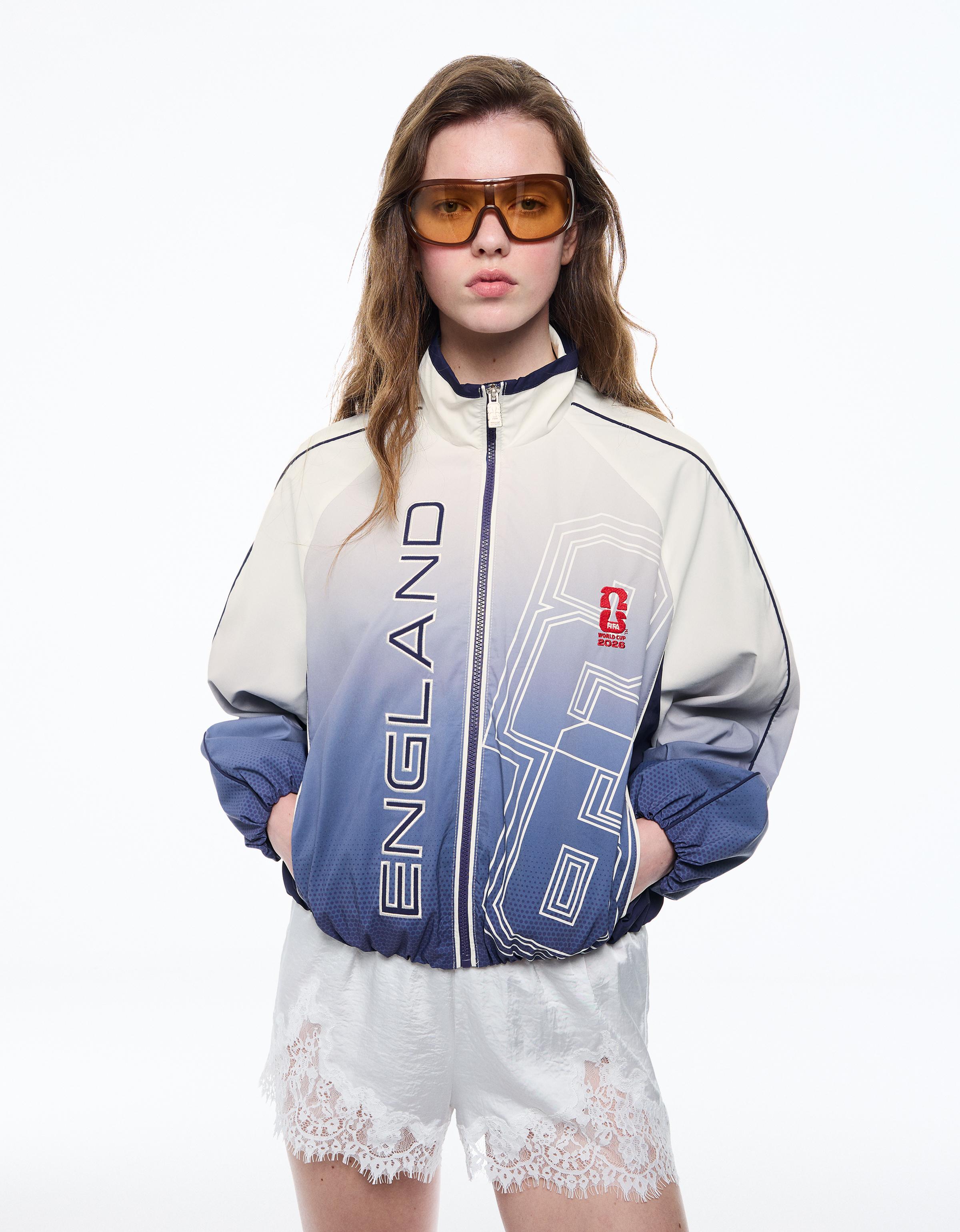 Cazadora Nylon Inglaterra Fifa World Cup™ Mujer M Azul Lavado