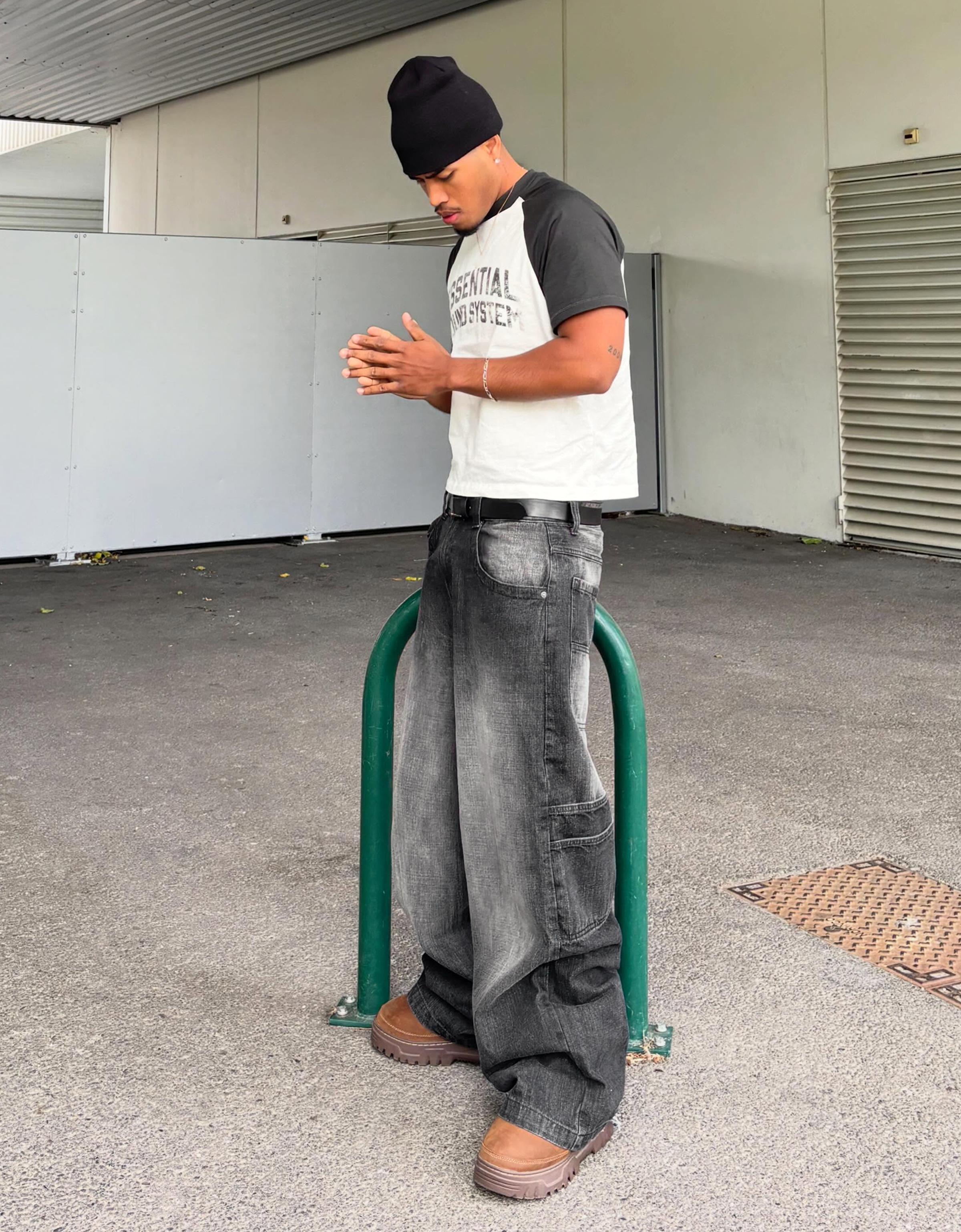 Jeans Méga Baggy 44 Gris