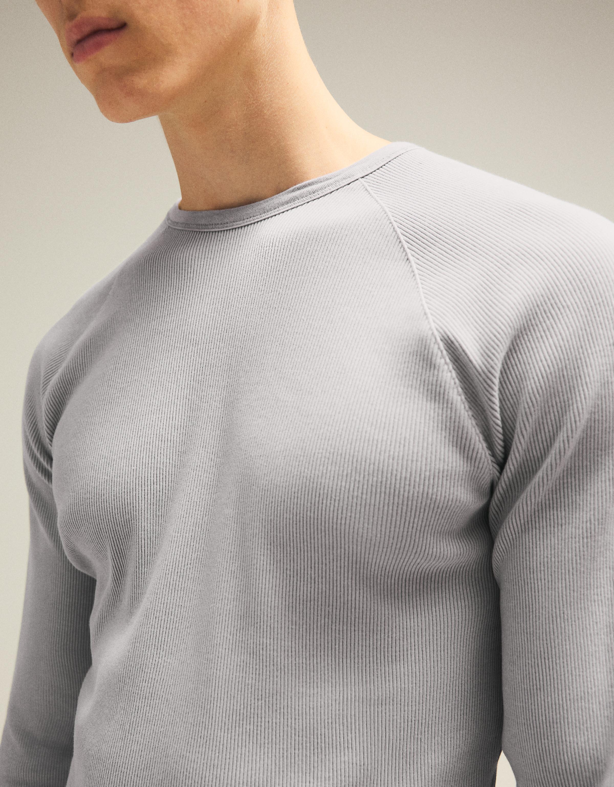 Slim-fit long-sleeved T-shirt — Grey
