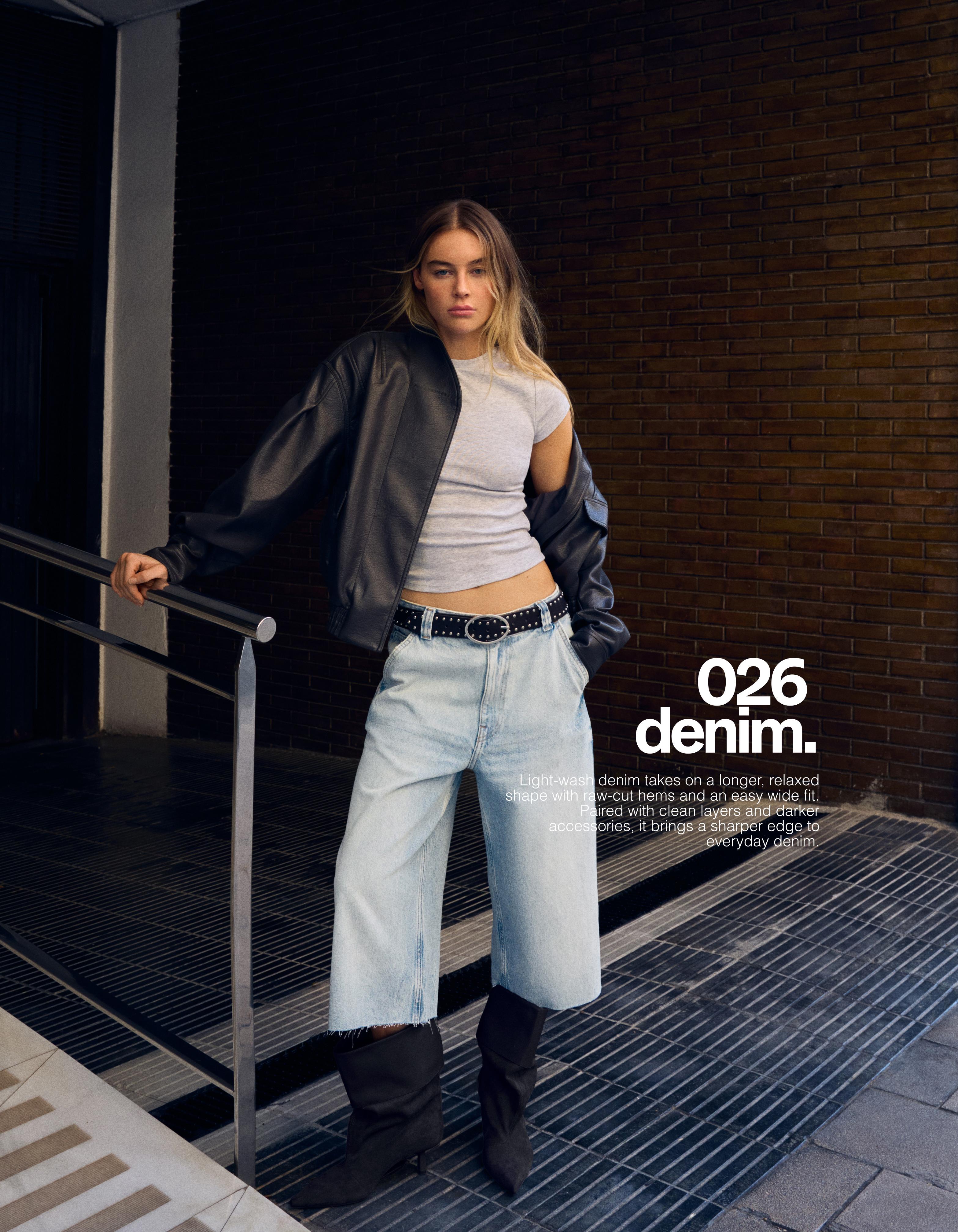 Denim skater jorts — Light blue