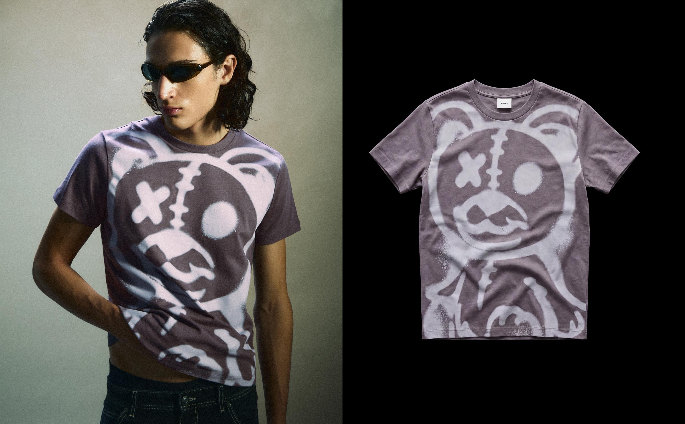 Short sleeve regular fit bear T-shirt — Blue