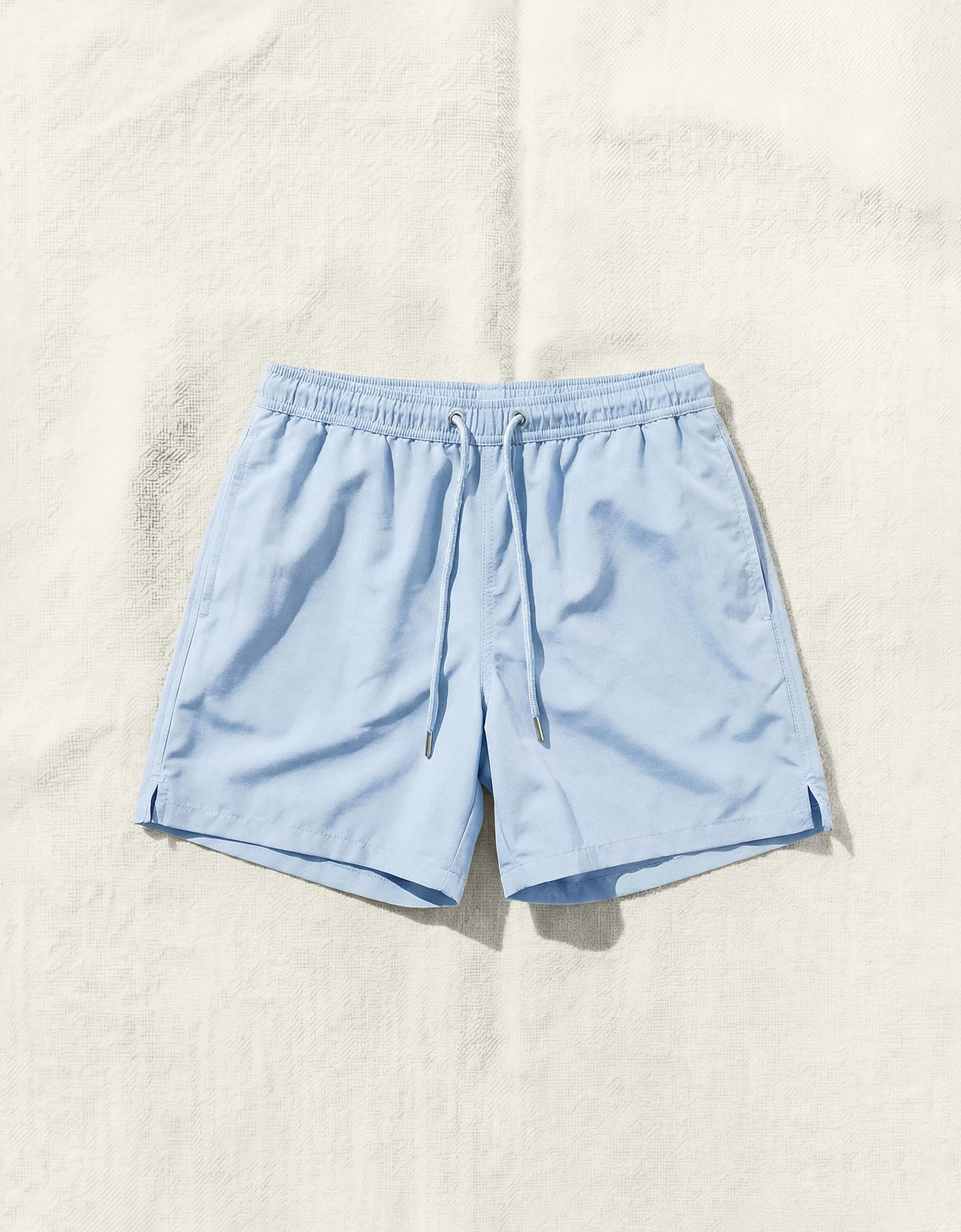 Basic regular fit swim shorts — Light blue