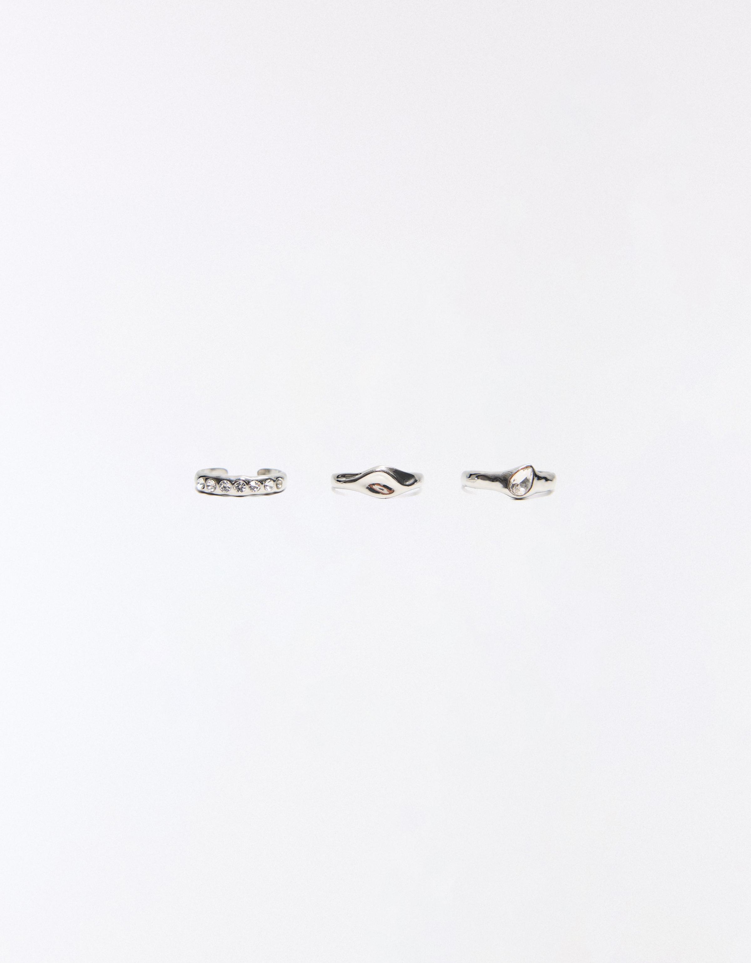 Pack of 3 toe rings — Silver