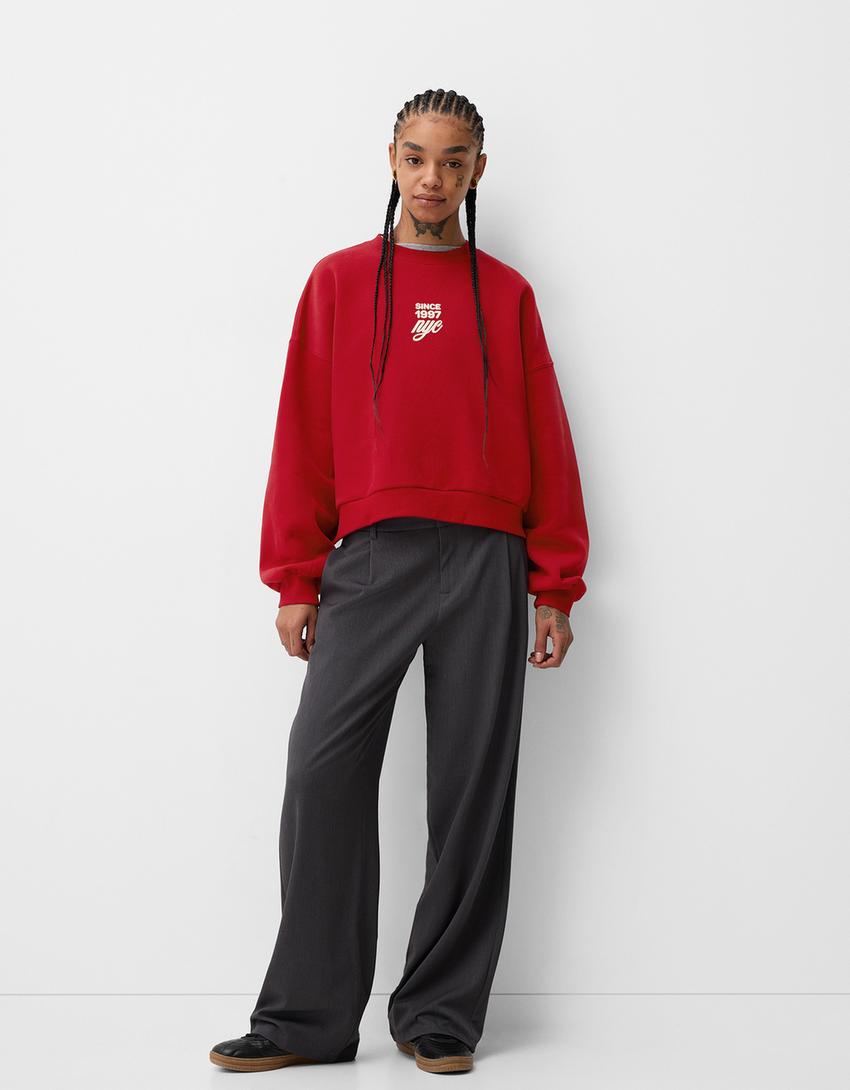 Sudadera print-Rojo-3
