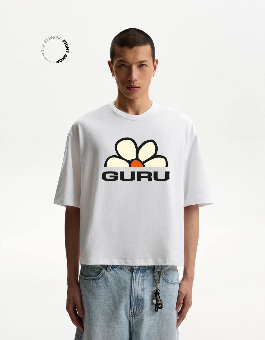 Camiseta Guru manga corta cropped-Blanco-1