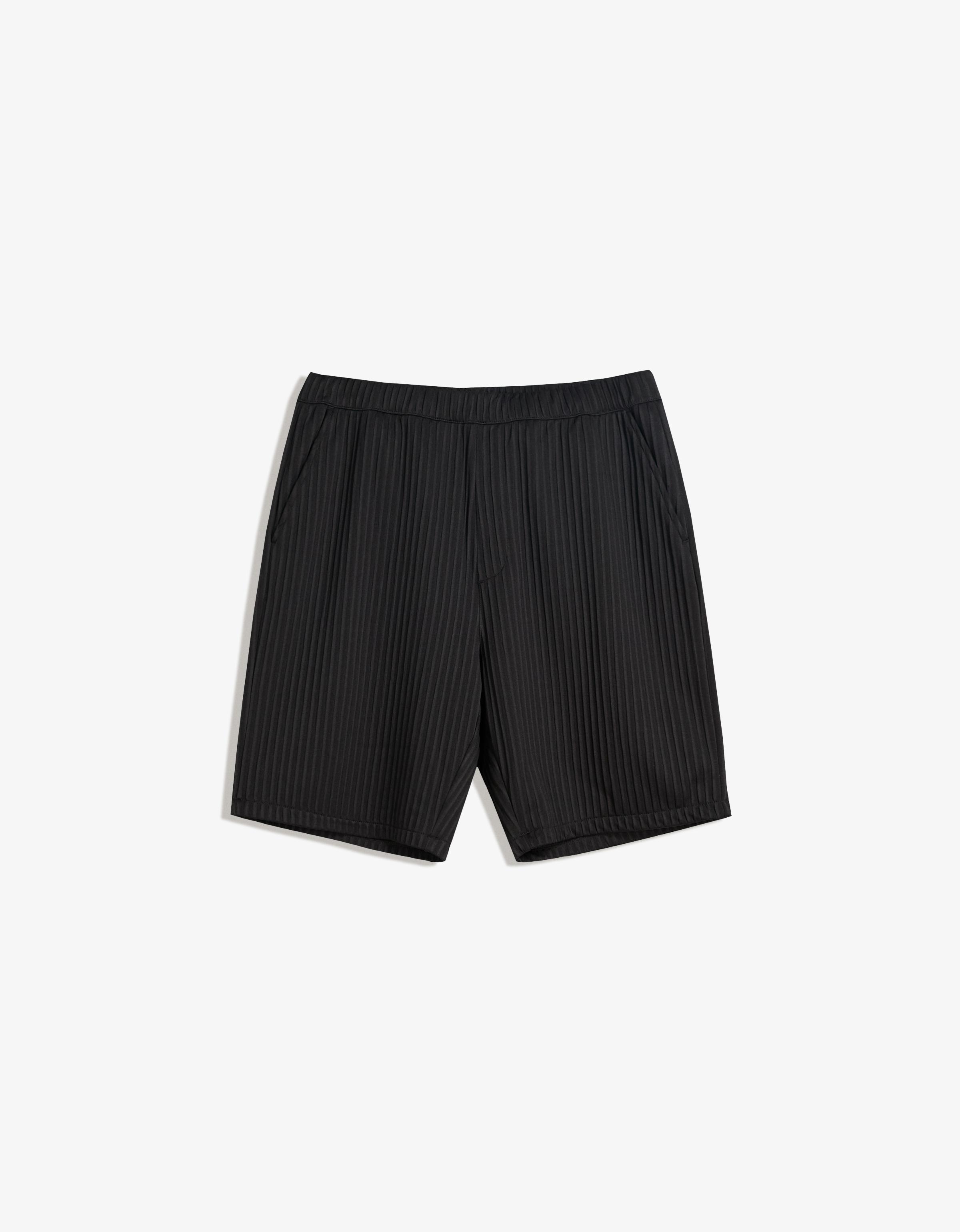 Bershka Plissee-Skaterbermuda Herren Xl Schwarz