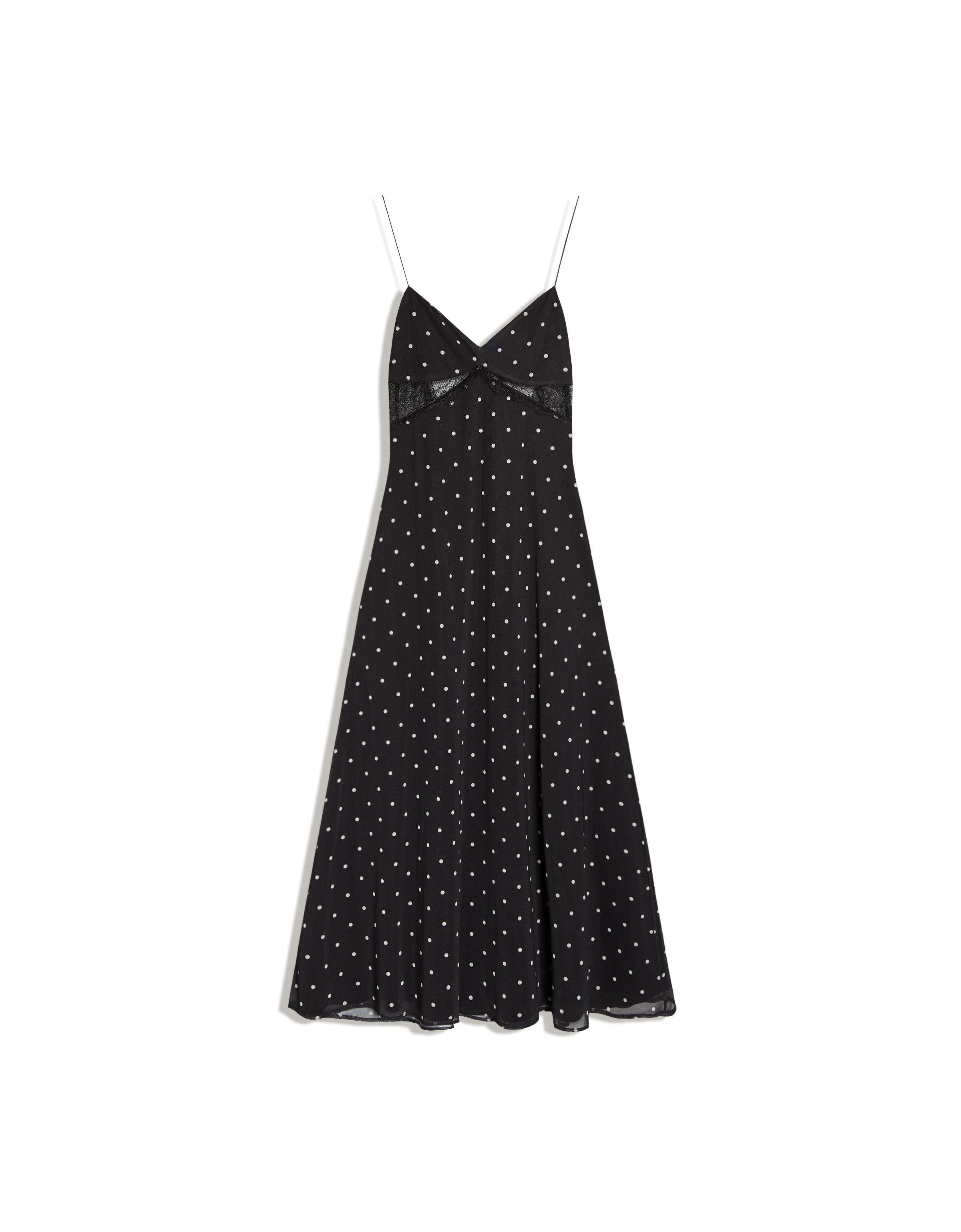 Long tulle strappy dress — Black