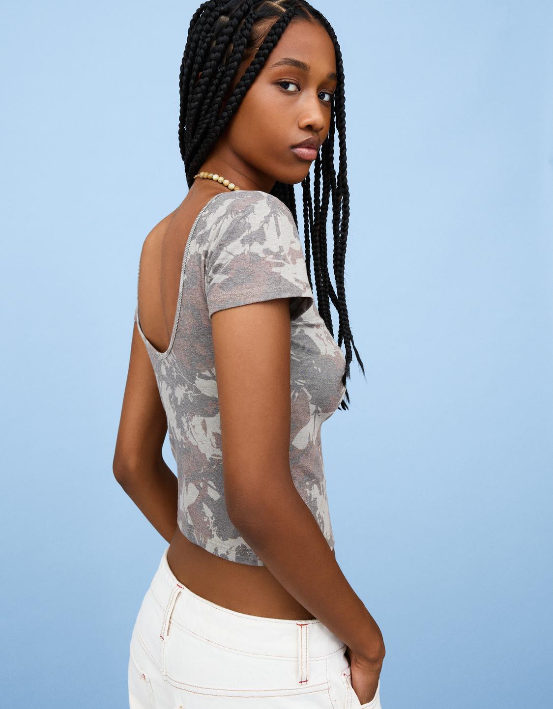 Printed strappy top