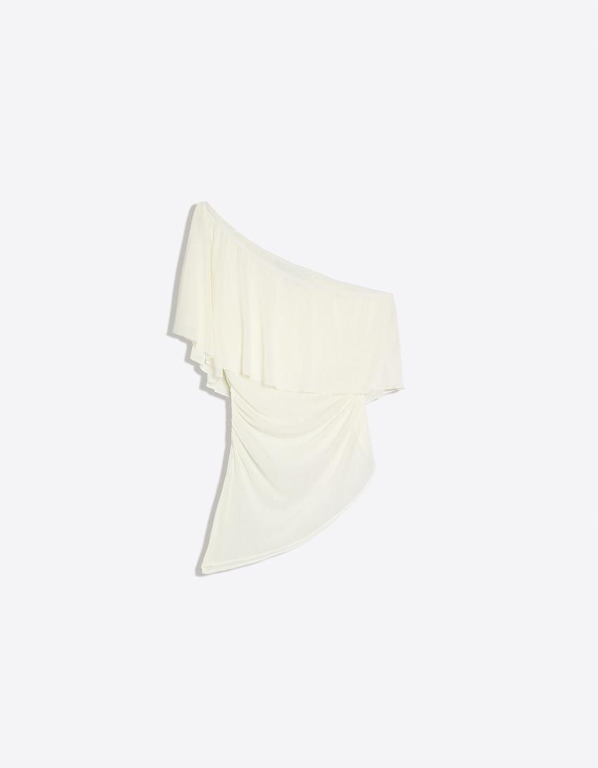 Asymmetrisches Top mit Cape-Rohweiß