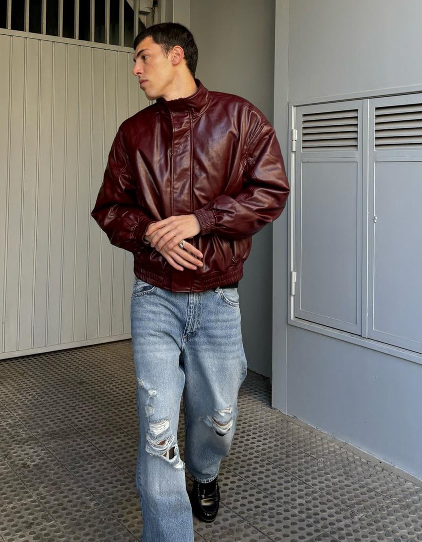 Baggy Jeans mit Rissen-Blau