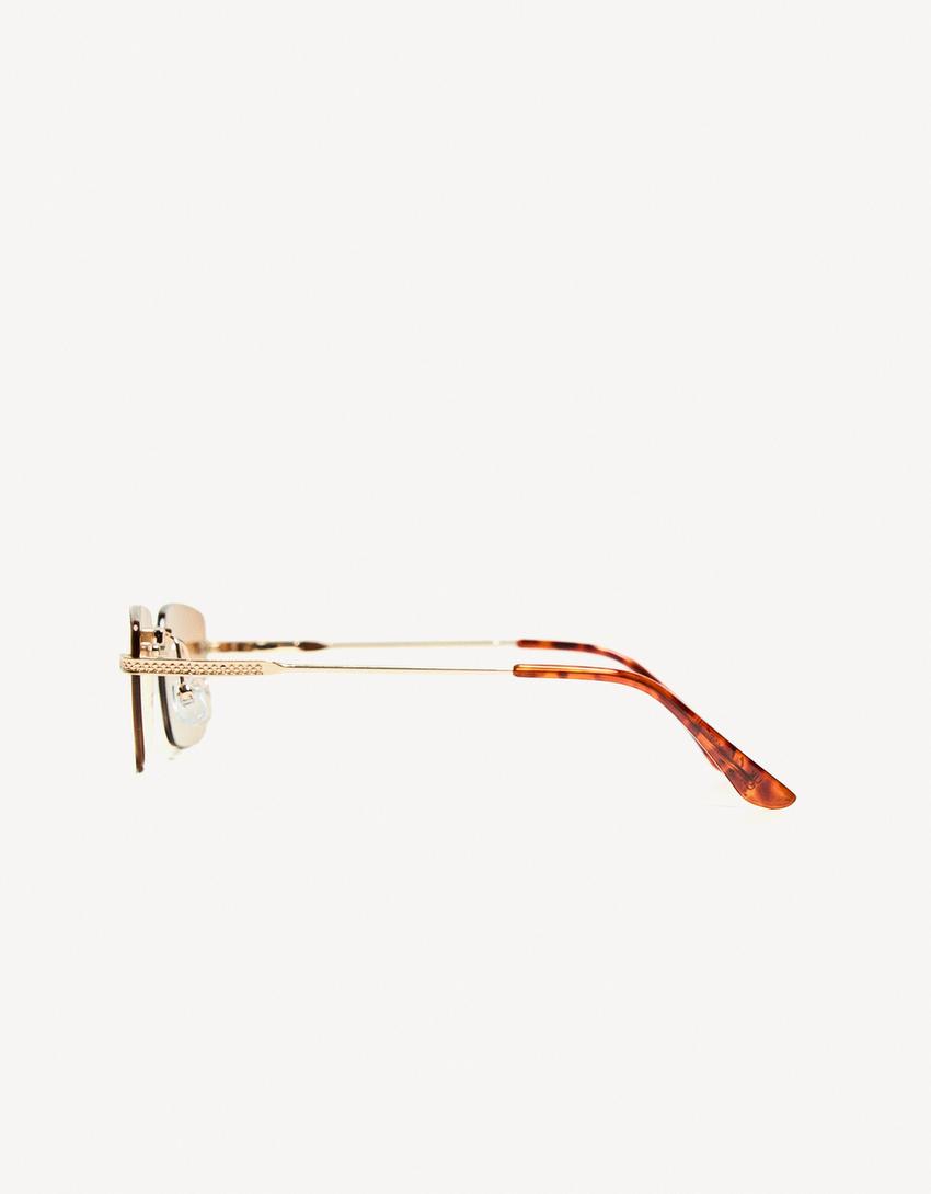 Metallic sunglasses-Brown