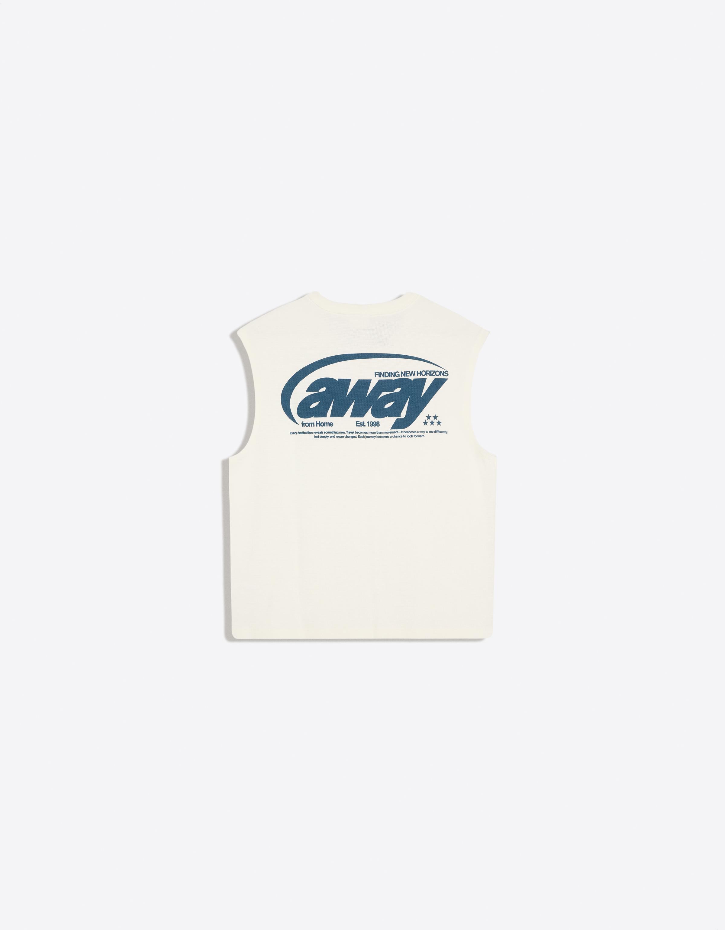 Worker T-shirt with textured print — Off white