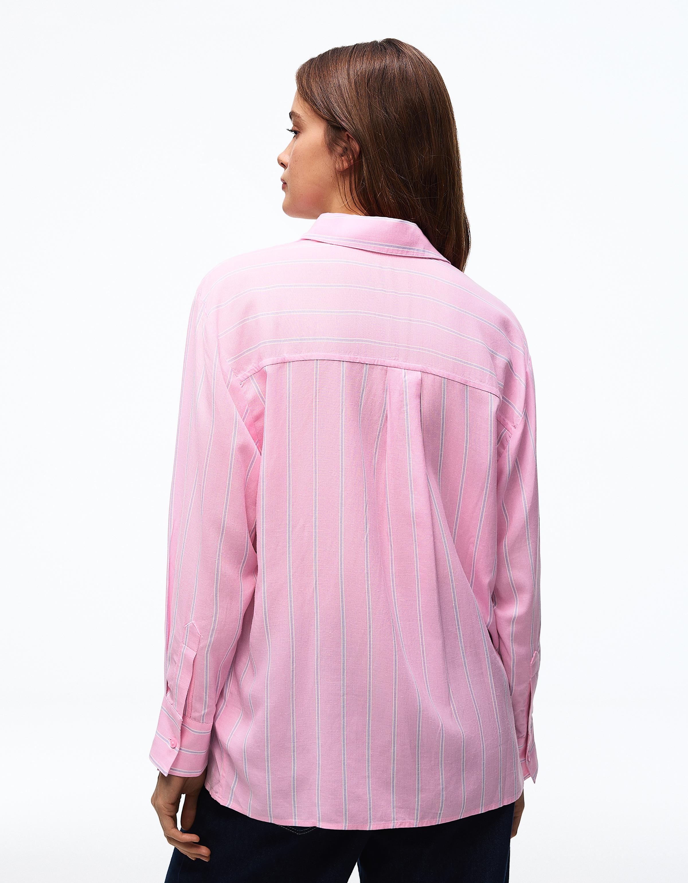 Oversize dökümlü gömlek - Görsel 13