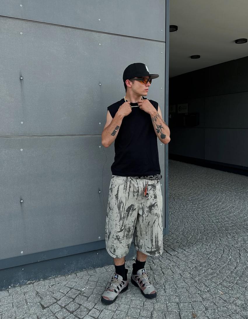 T-shirts sem mangas-Preto-3