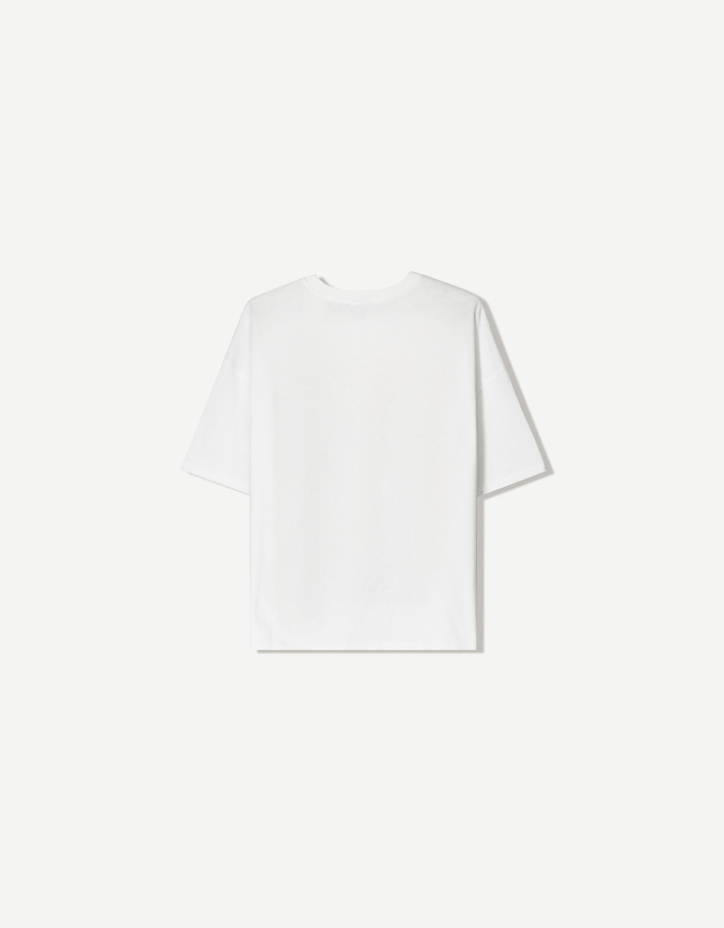 ★KODAK★ Breezepop Mesh Texture Short Sleeve T-Shirt WHITE TEE-SHIRT FOX HEAD PATCH WHITE