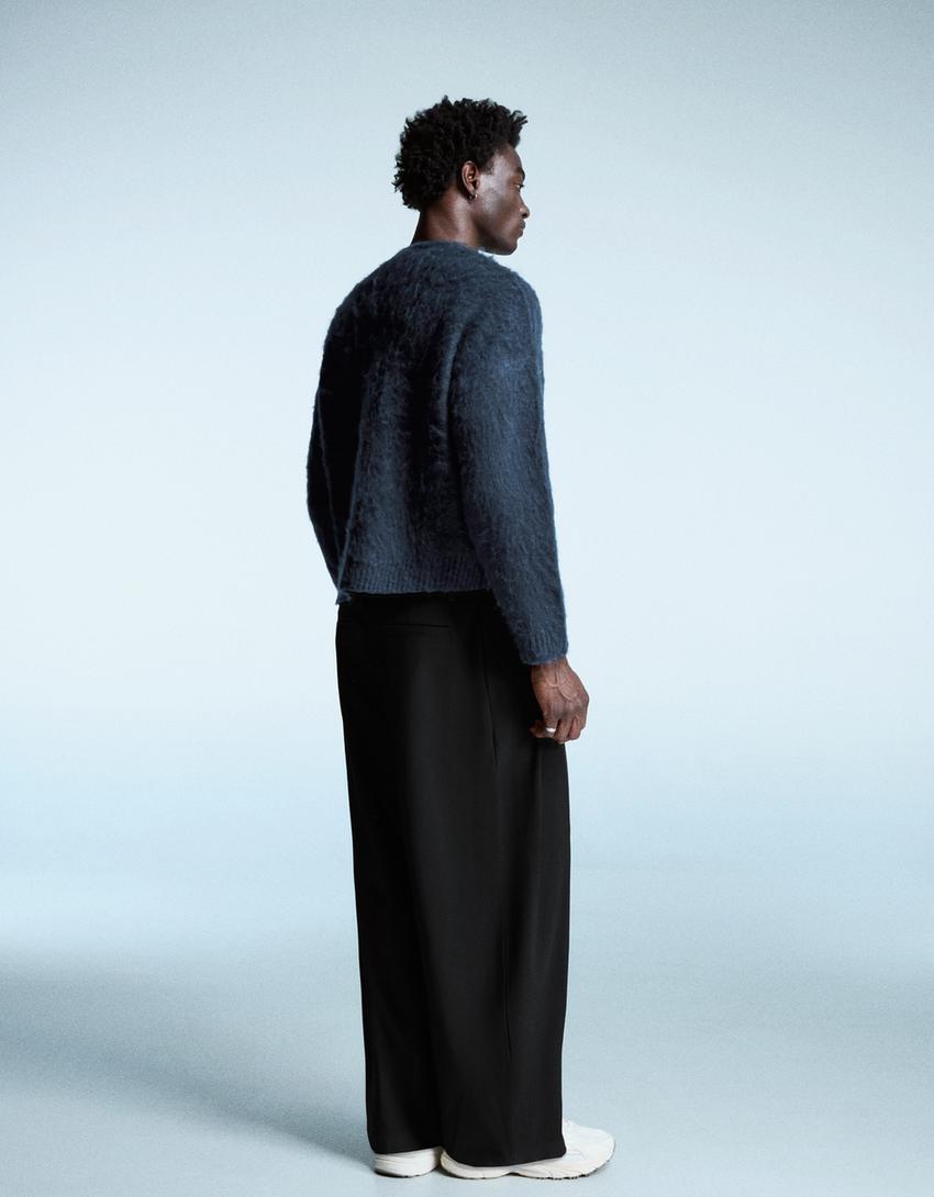 Pantalón balloon tailoring pinzas-Negro