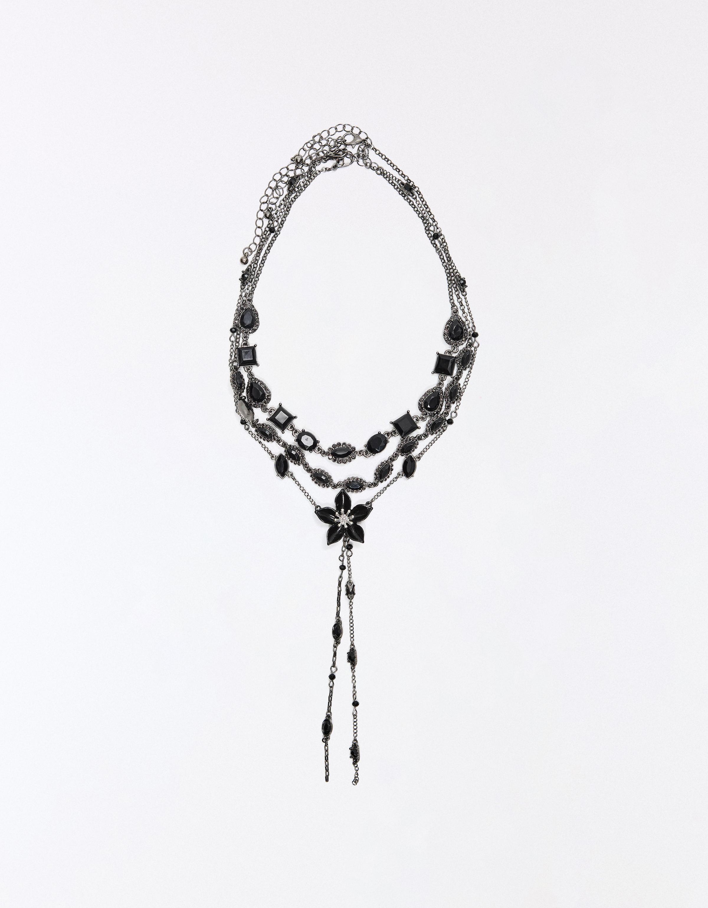 Pack 3 collar piedras flor