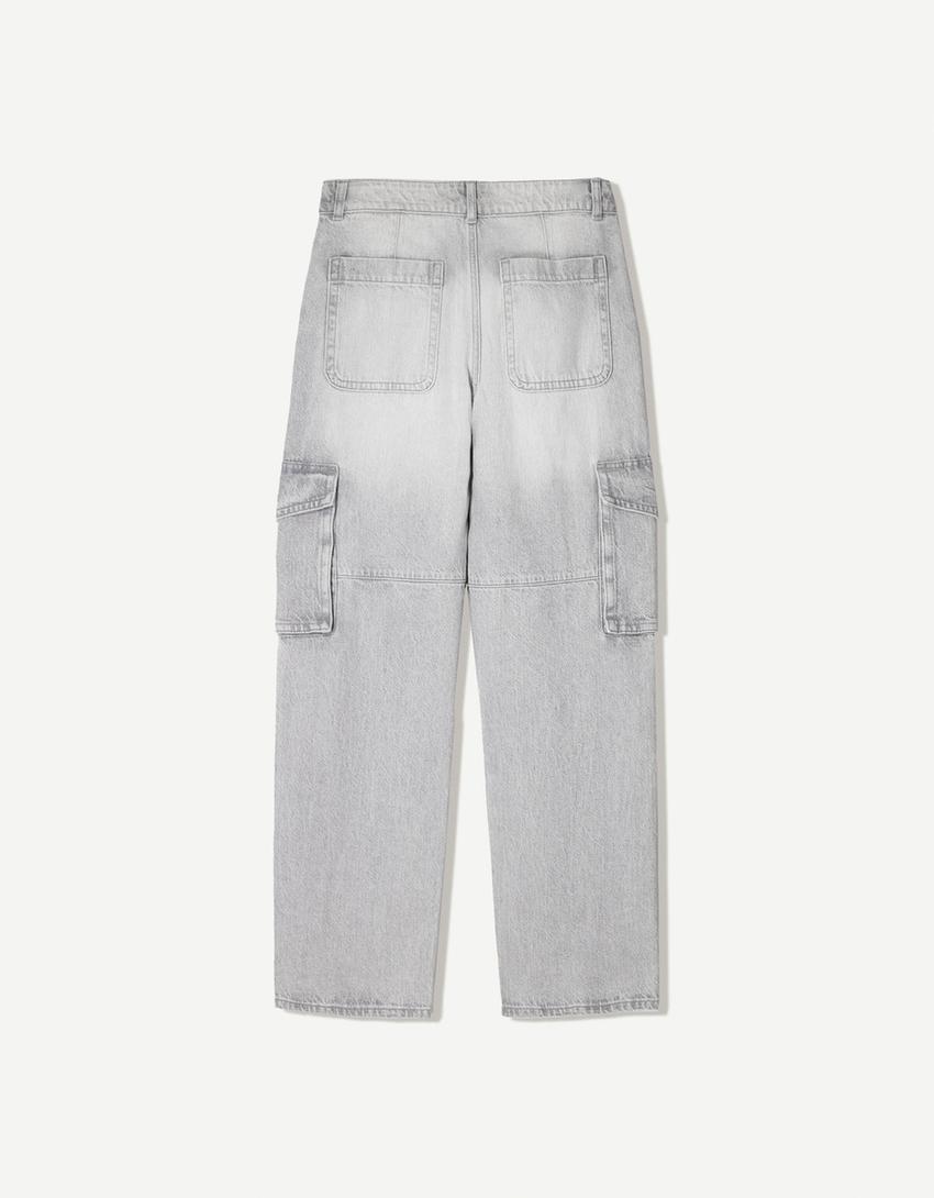 Jean cargo straight-Gris-4