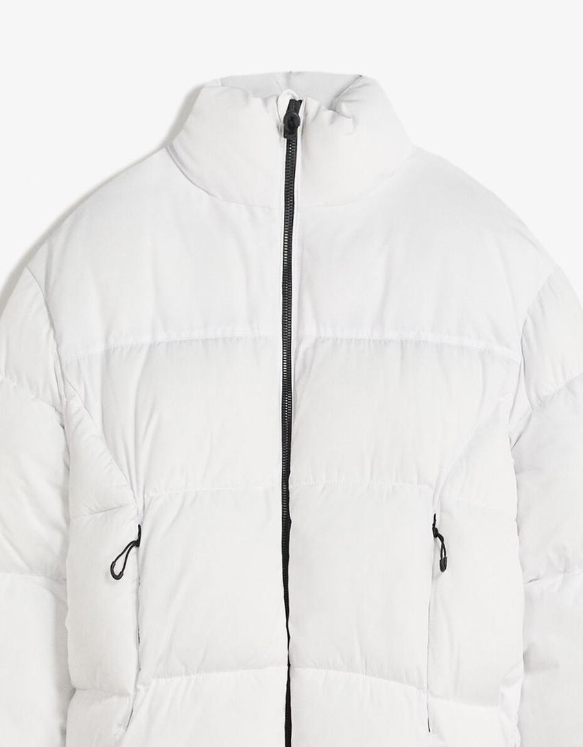 Technical puffer jacket-White-2