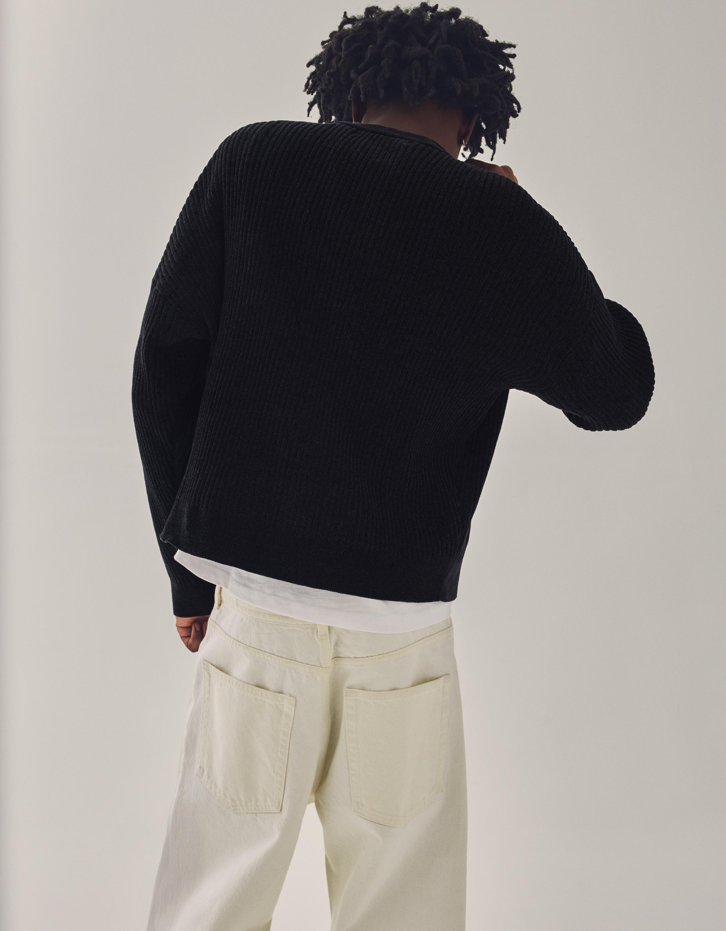 Baskılı şönil bisiklet yaka kazak - Görsel 11