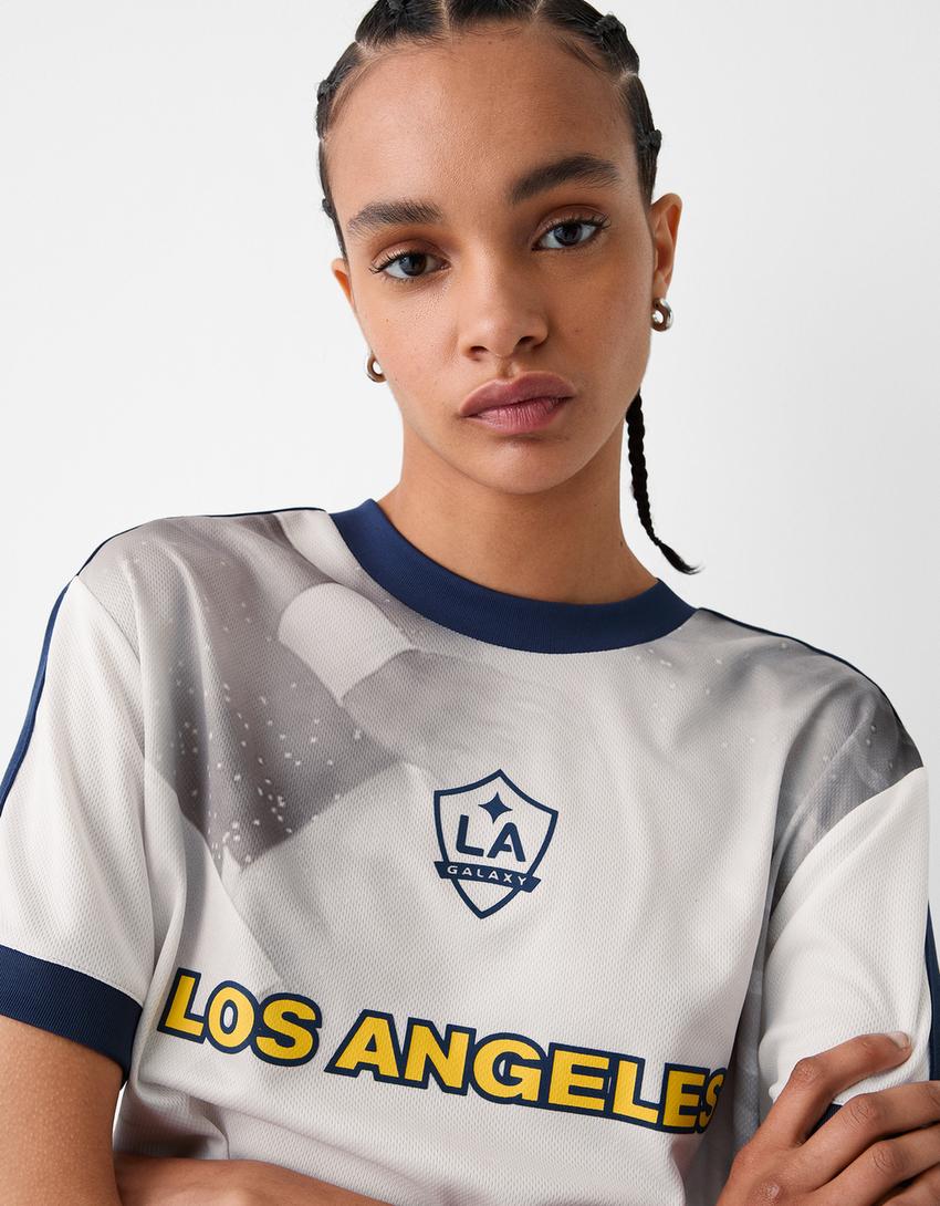 تيشرت تقني بطبعة لوس أنجلوس جالاكسي-أبيض-3