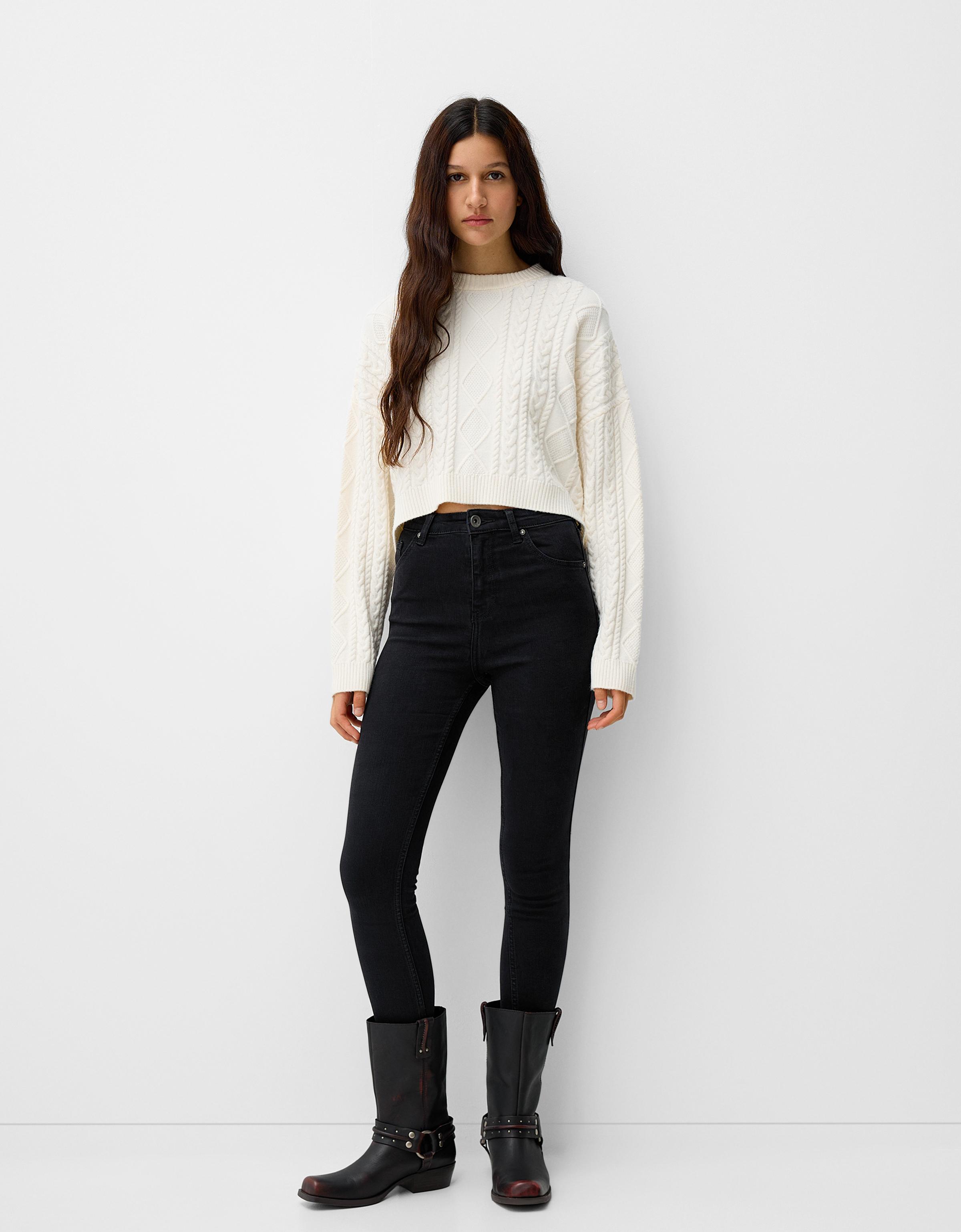 Super high waist skinny jeans