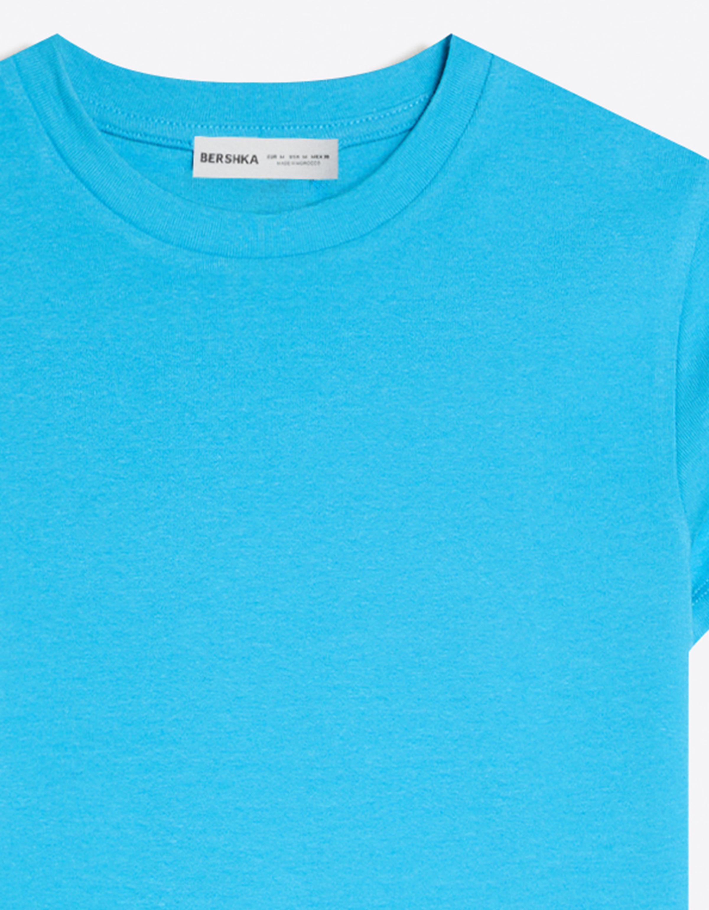Short sleeve round neck T-shirt — Blue