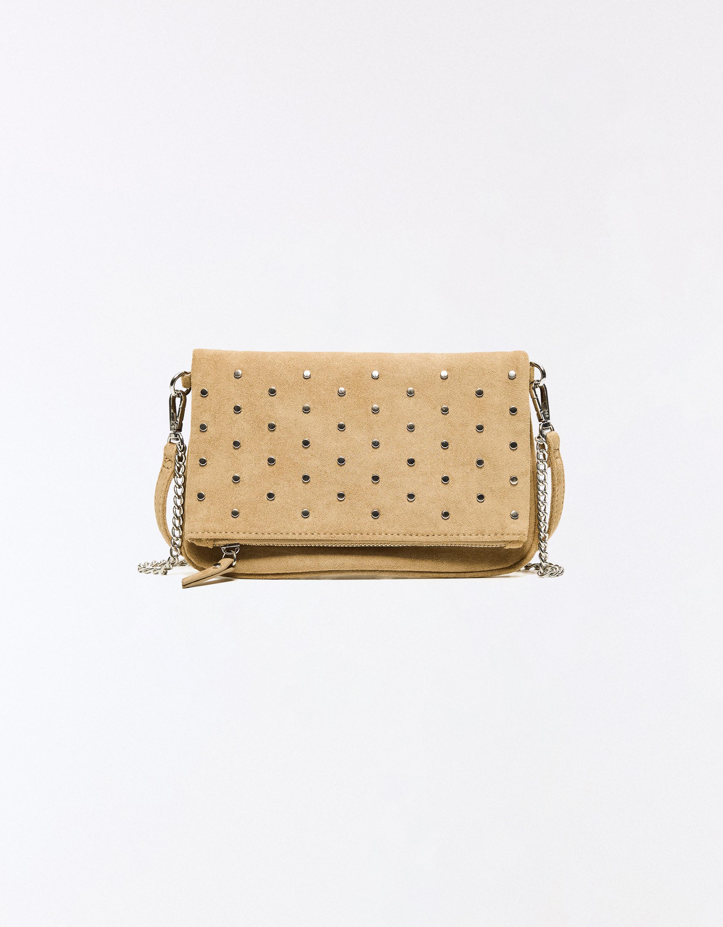 Bolso Sobre Tachas Mujer Camel