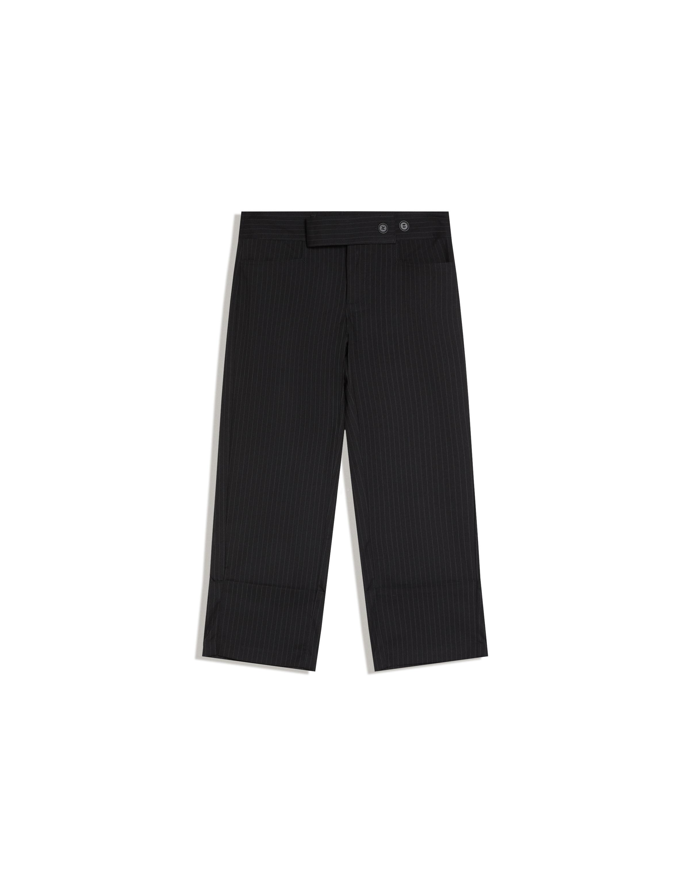 Bershka Geniş kıvrımlı kapri pantolon
